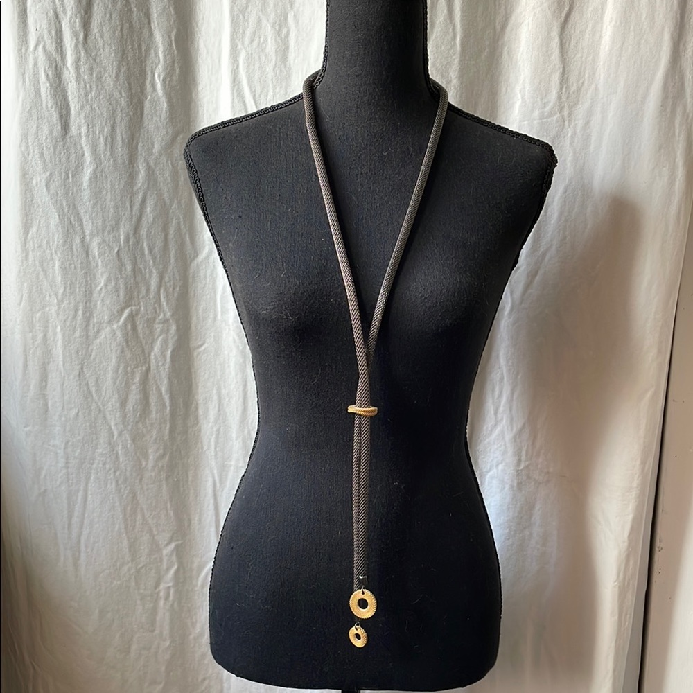 Vintage Artisan Mesh Necklace or Belt – Sculptural 90s Convertible Jewelry